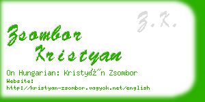 zsombor kristyan business card